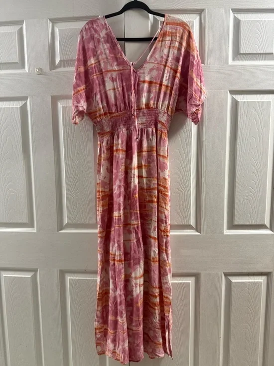 Knox Rose Smocked Waist Maxi Dress Size Medium - Picture 7 of 13